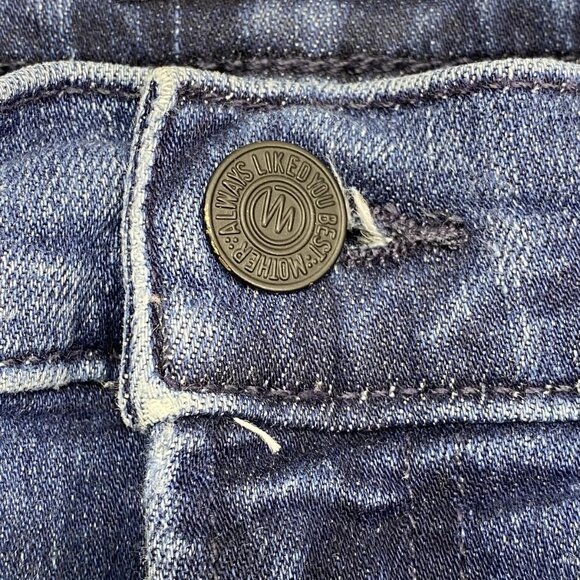 Mother Women’s The Hustler Ankle Fray Flare Jeans Size 27 Dark Blue - Picture 9 of 14